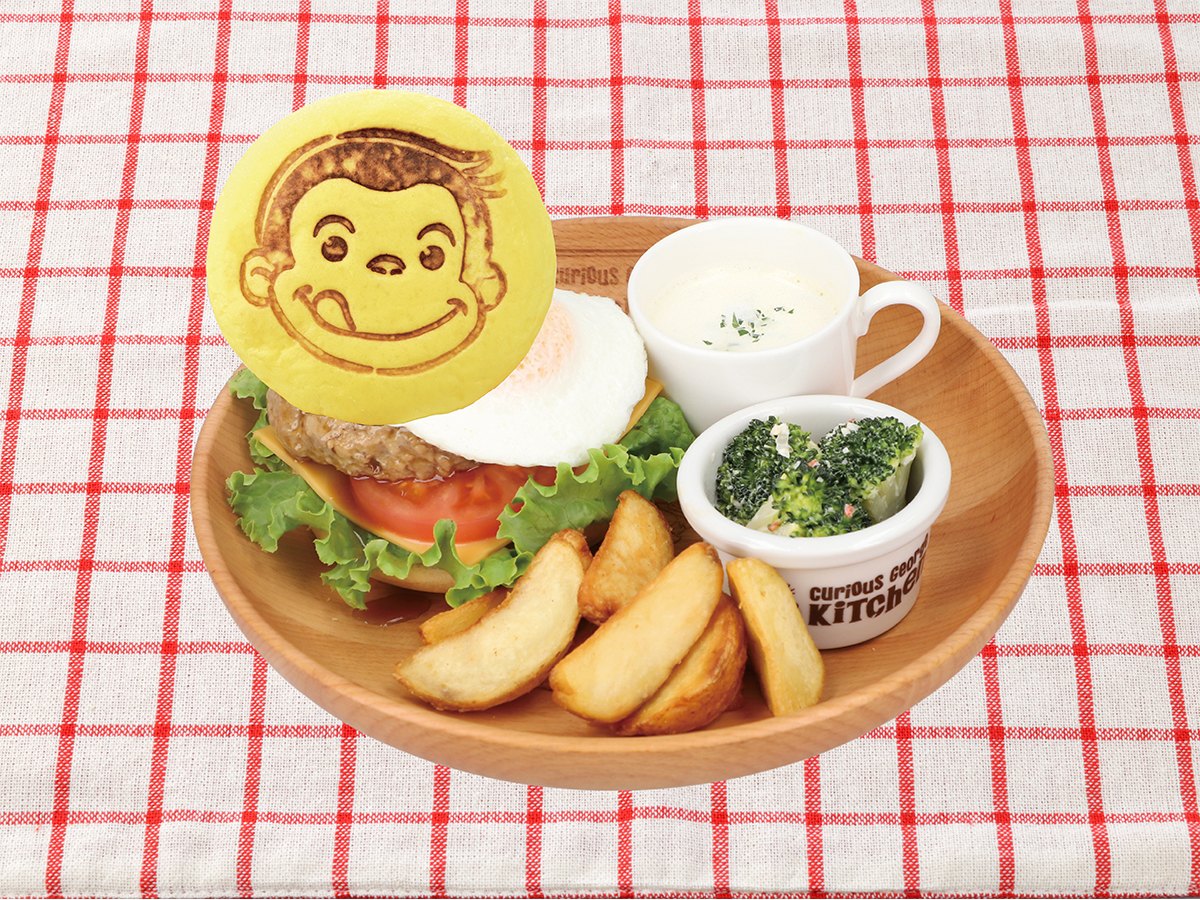 にっこり笑顔の♪目玉焼きバーガープレート